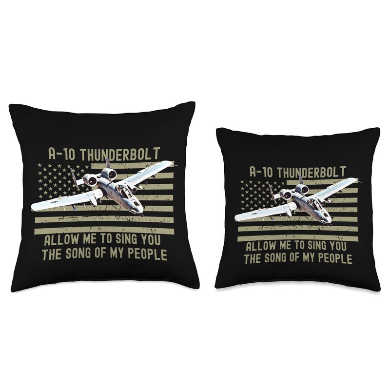 Funny A10 Thunderbolt Warthog BRRRRRT Throw Pillow