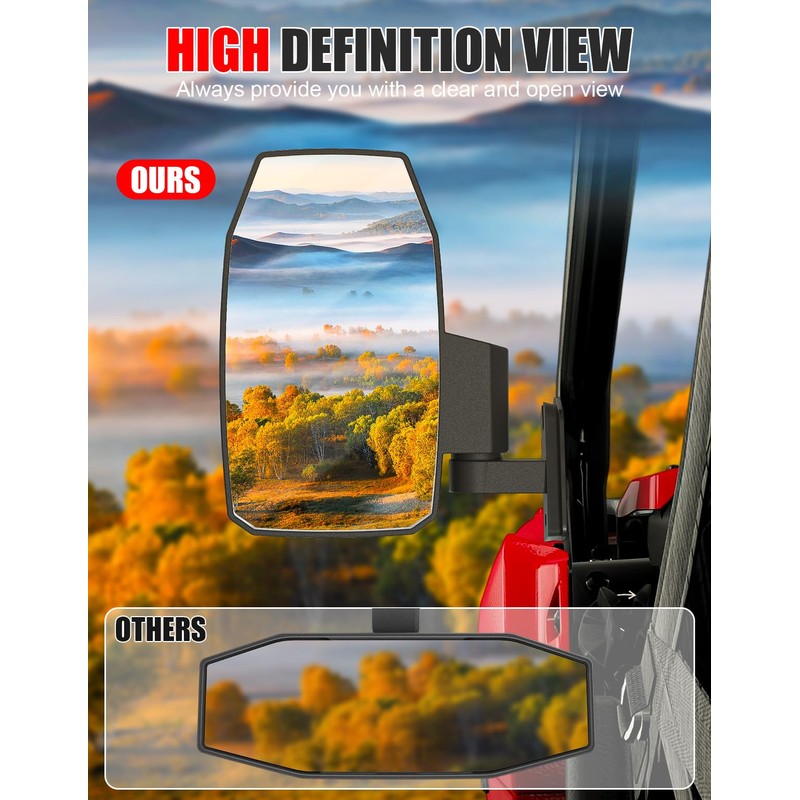 XATVXUTV Adjustable UTV Side Mirrors Compatible with Honda Pioneer 520