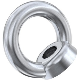 M12 Lifting Eye Nut (Pack of: 4) Heavy Duty Lifting Ring Eye Nuts Female Screw Thread, Ring Shape Eyebolts DIN 582 DIYUK