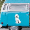 Extra Large 460mm 'Golden Doodle Dog Sitting' Permanent Sticker Decal