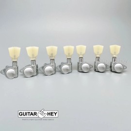 Grover Products NEW Grover 502 LOCKING 7-String Tuners L3+R4 Modern Gibson Les Paul 3x4 - CHROME