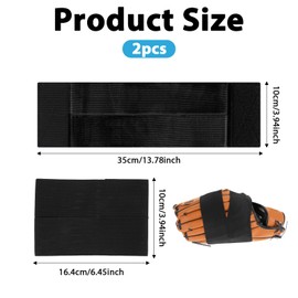 2 PCS Glove Wrap Band Baseball Glove Strap, Softball and Baseball Glove Strap Elastic Glove Wrap Softball Baseball Glove Accessories for Quickly Keep The Pocket Formed Fit All Gloves