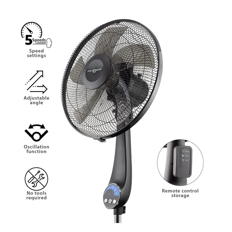 Air Monster 16" 5-Blade, 5 Speed Adjustable Height Ultra Powerful