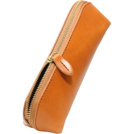 Made in Japan Tochigi Leather, High Quality Jeans, Genuine Leather, Pencil Case, Camel