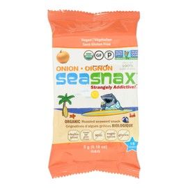 UD_Seasnax Organic Premium Roasted Seaweed Snack-Toasty Onion Flavored Kosher Certified Case 24-0.18 Oz Bags Irish Sea Moss