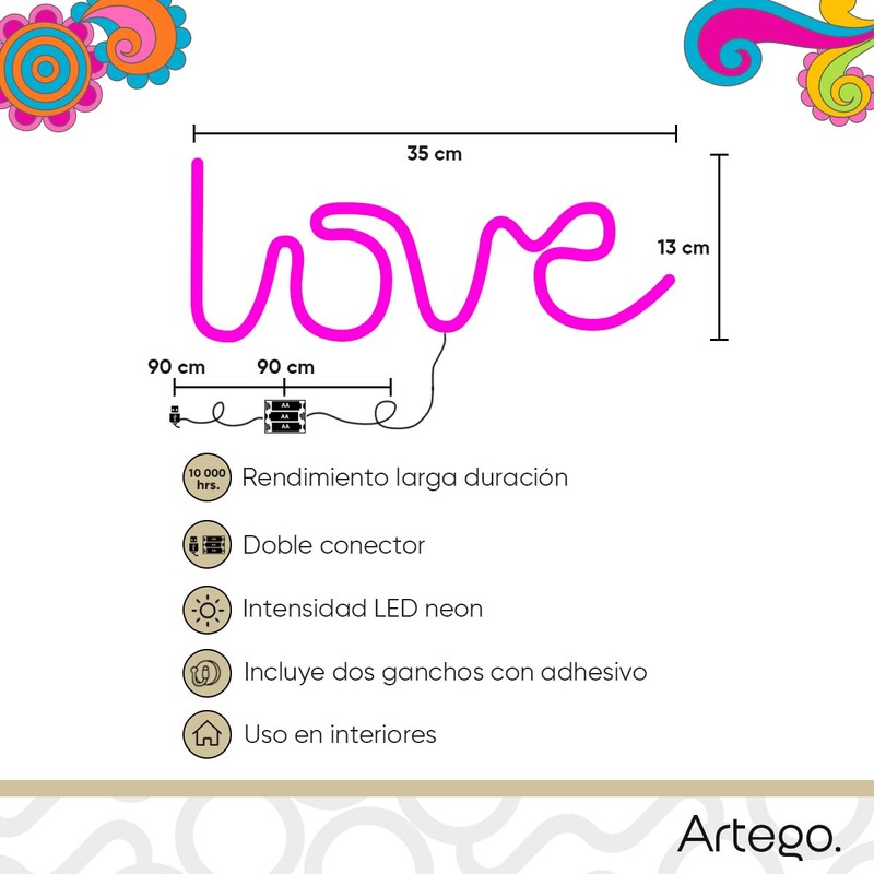 Letrero Luminoso LED Neon Amor *Varios Modelos* Para Toda Ocasión