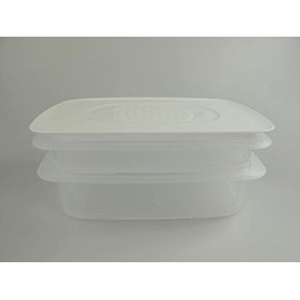TUPPERWARE Cool 'N Fresh 1,5L + 700ml container + lock cover with grid white