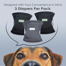 wegreeco Washable Male Dog Belly Band (Stylish Pattern)- Pack of 3 - Washable Male Dog Belly Wrap, Dog Diapers Male (Black, Black, Charcoal, Small)