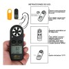 Anemómetro Digital Termómetro B-Max GM816 Medidor Portátil de Viento