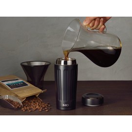 Wahei Freiz Water Bottle Tumbler 12.2 fl. oz. (360 mL) Portable Vacuum Insulation Black Imio IM-0002