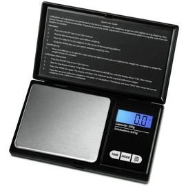 E-FAST Pocket Scale Portable Digital Scale with Back-lit LCD Display, 100 x 0.01g, 200 x 0.01g, 500 x 0.1g Mini Digital Weighing Scale (200 x 0.01g)