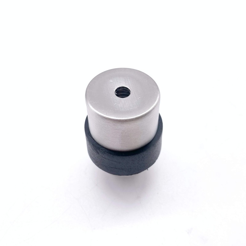 Door Stop Floor Mounted Concealed Fixing Dome Top Satin Stainless