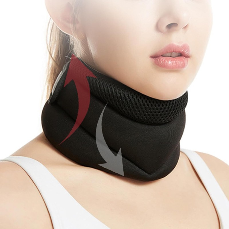 Neck Support-Never Snore Again，Ergonomic Design，Adjustable Soft Foam Neck Brace for