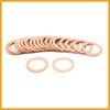 Partuto 18mm Inner Dia Copper Crush Washers Flat Sealing Gaskets