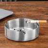 Qualsen 5 Pcs Stainless Steel Ashtray, Ashtrays for Outside or