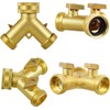 2 Way Heavy Duty Brass Garden Hose Connector Tap Splitter