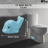 YOUDMEARUD Toilet Floor Bolt Caps with Mini Dolphin Decor -