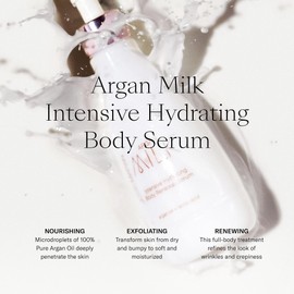 Josie Maran Argan Milk Body Care Gift Set - Intense Hydration Body Serum + Night Cream with a Lightweight Texture - Fast-Absorbing Skin & Body Care Set with Pure Argan Oil (2 Count)
