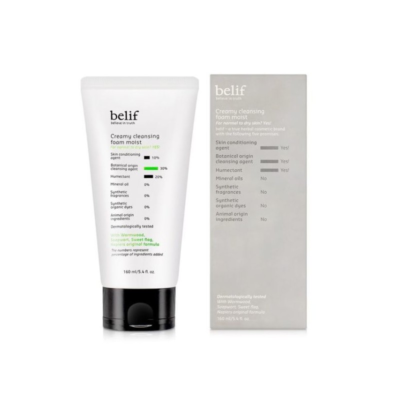 (eTV) Belif Creamy Moist Fresh Cream Cleansing Foam 160ml single
