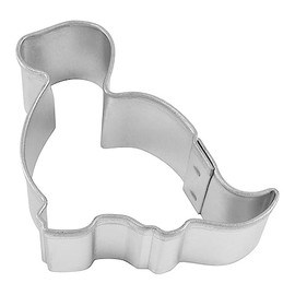 R&M Mini Brontosaurus 2" Stainless Steel Cookie Cutter, Silver