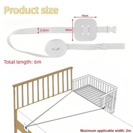 KIQAWEE Fissaggio per lettino, 6 metri, cinghia per lettino, supporto di sicurezza universale per culla e letto dei genitori, perfetto per lettino, sicurezza e stabilità in camera da letto