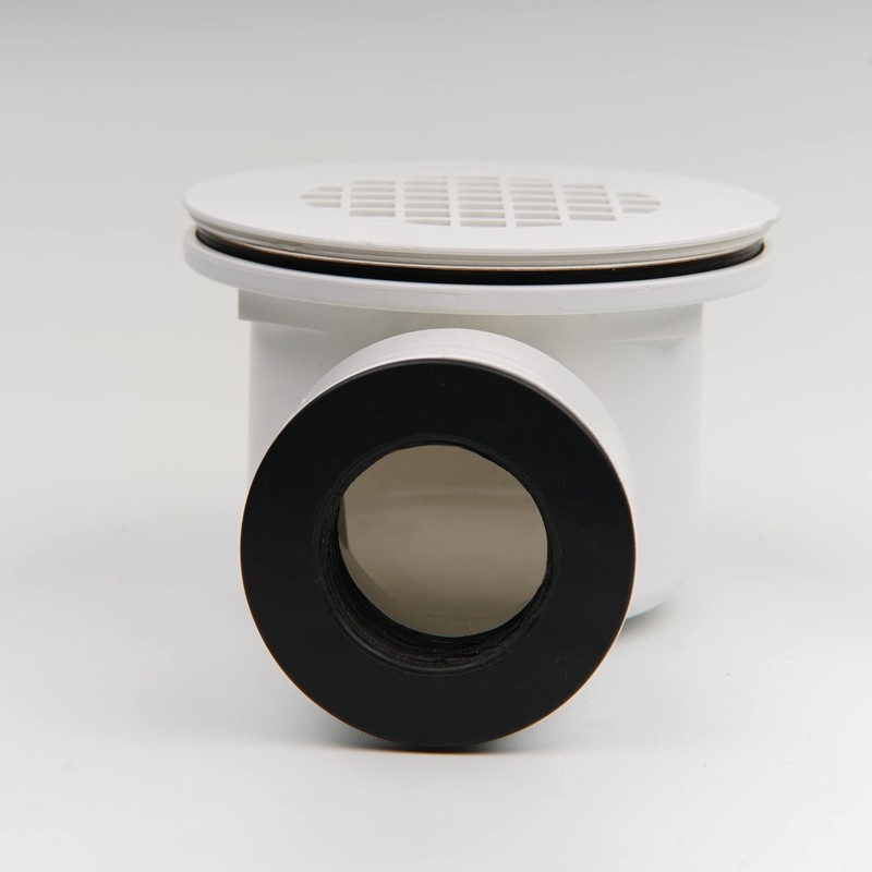 MUCOL Low Profile Shower Base Drain with Perforated Strainer, 1.5