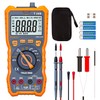 True RMS Digital Multimeter Tester, Auto-Ranging AC DC 20A Ohmmeter