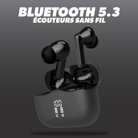 T'nB Wireless Bluetooth Headphones Noise Cancelling Active Design with Touch Control and Charging Box, Colour - Grey