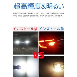 T16 LED Back Lamp, Explosive Light, 1200 Lumens, Built-in Canceller, LED Light, Canbus Back Lamp, T16 W16W, T10, T15 LED, Back Lamp, High Brightness, White 4014 LED, 45 Connections, 12 V, Non-Polarity, Backlight, 6000K, 50,000 Hours Lifespan, Set of 2