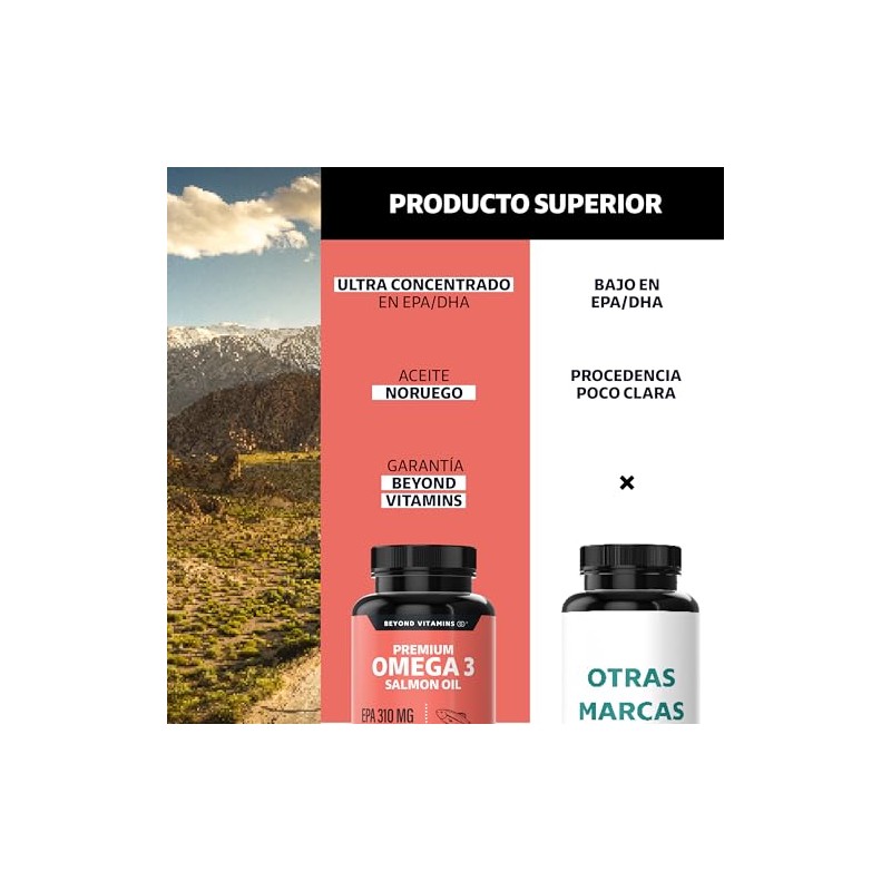 Beyond Vitamins Omega Salmon Oil Aceite Pescado Ultra Concentrado Ácido