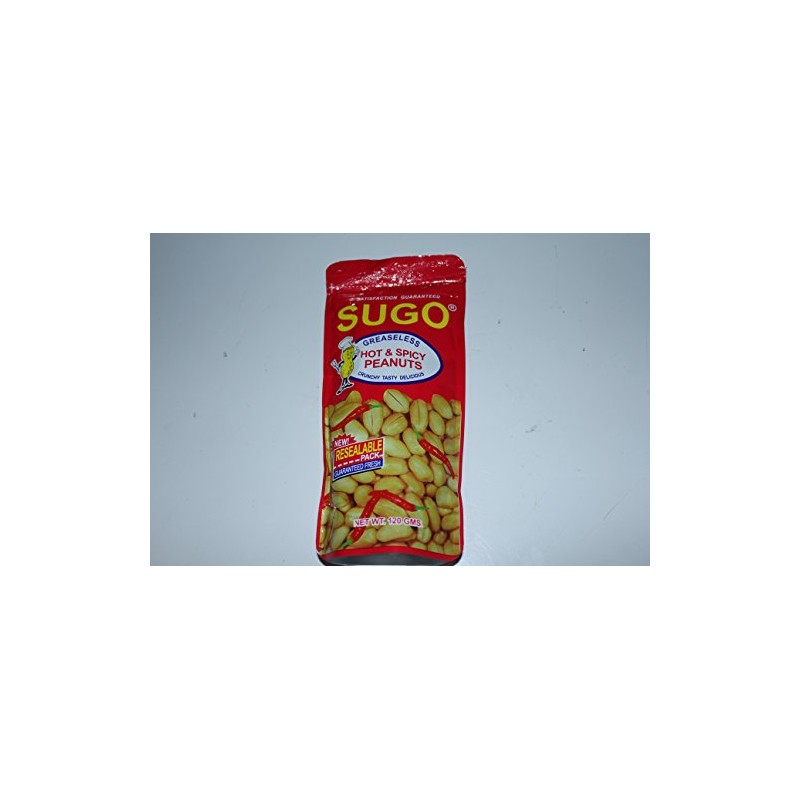 Sugo Hot and Spicy Peanuts Pack of Two 120 Grams
