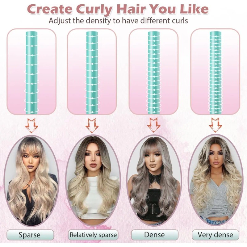 Curly Ondas En Cabello Rizos Sin Calor Tubo Con 2