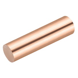sourcing map 1 Pack Pure Copper Round Rod 25mm/0.98 Inch Diameter 100mm/4 Inch Length Solid Copper Rod Lathe Bar Stock for DIY Metal Craft Metal Working Hobbies