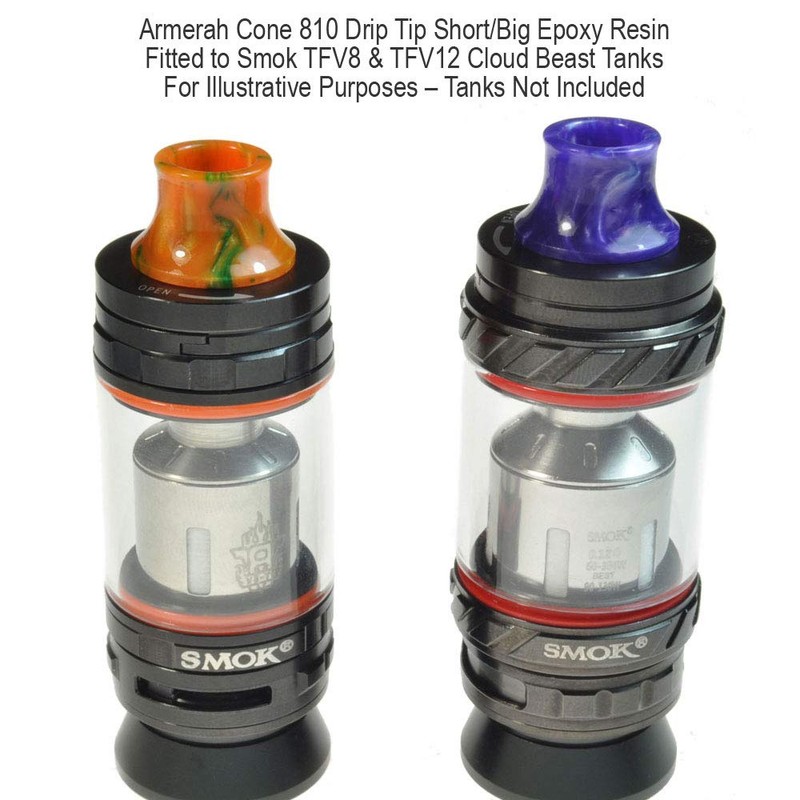 Armerah Cone 810 Drip Tip eCig Mouthpiece Short/Big Epoxy Resin