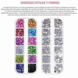 HASTHIP® Kit de Arte de Uñas con Diamantes Imitación Multicolor,Herramientas Diseño Uñas con Pinceles,Pinzas y Lápiz Pickup Decoración Brillante para 
