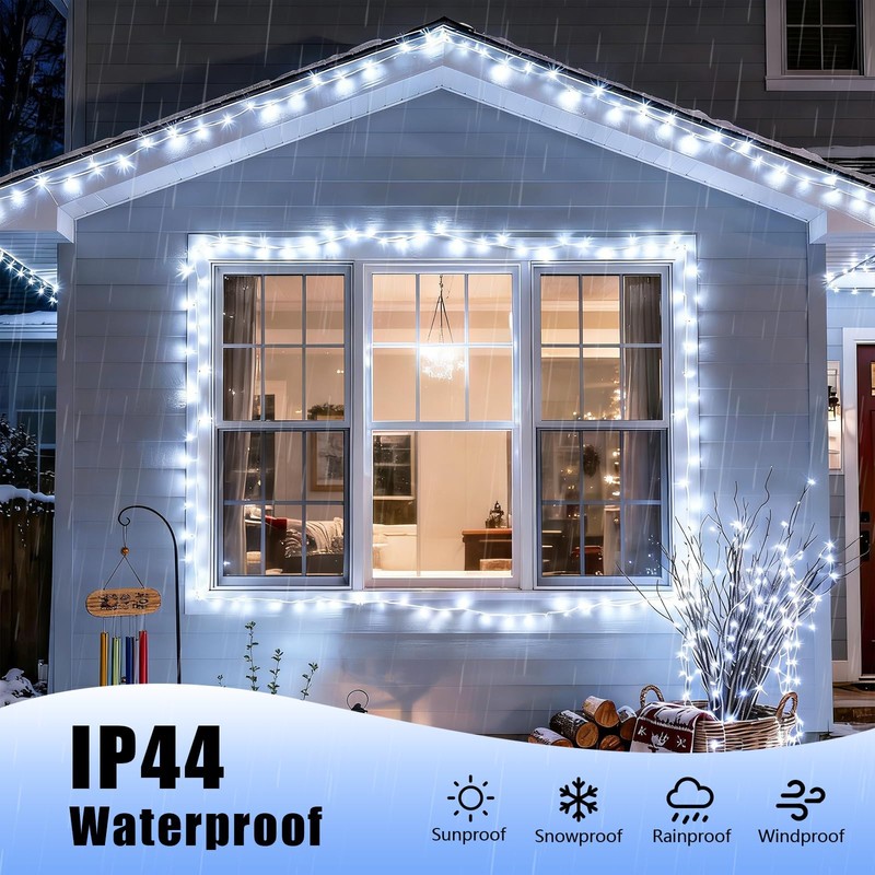 YEGUO Battery Operated String Lights, 2 Pack Each 33ft 100