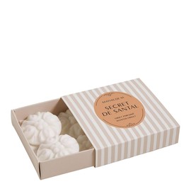 MATHILDE M. Box of 4 Melting Wax Decorations, Arabesque Scent - Secret de Sandalwood