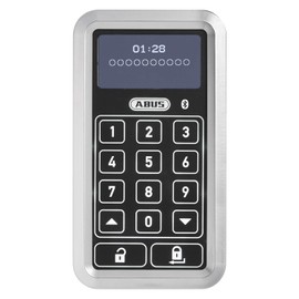 ABUS HomeTec Pro Bluetooth Keypad CFT3100 - Code Keypad to Open the Front Door - for the HomeTec Pro Bluetooth Door Lock Unit CFA3100 - Silver