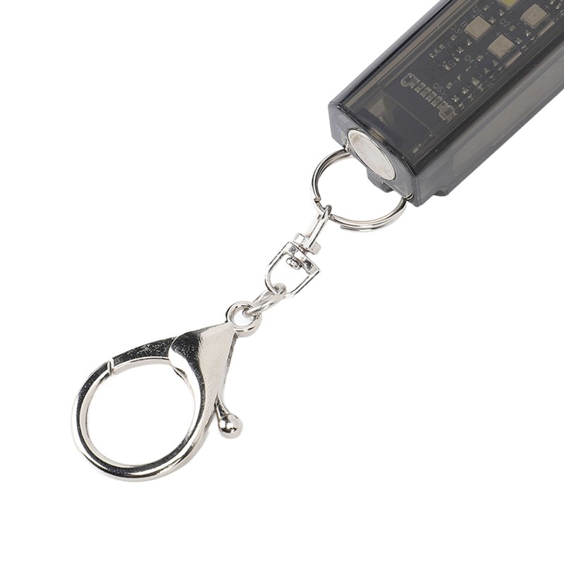 Keychain Flashlight Plastic 2 Lighting Mode Magnetic USB Rechargeable Portable