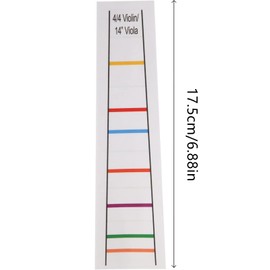 2Pcs 4/4 Violin Tape Violin Finger Guide Fretboard Sticker Fingerboard Marker Fiddle Learn Note Chart Tape for Violin Fingerboard, Transparent