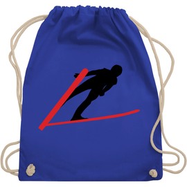 Shirtracer - Gym Bag Backpack - Snowboard, Ski and More - Ski Jumping, 5 Royal Blue