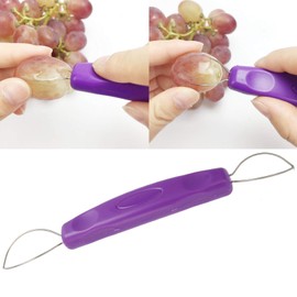 Akozon Grape Peeler, Grape Skin Peeler Remover Multi Function Fruit Purple Grape Peeler Remover Stainless Steel Mini Portable Kitchen Gadget Peeling Tool Vegetable Cutter