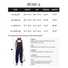 ZESICA Women's Sleeveless Overalls Jumpsuit Casual Loose Adjustable Straps Bib