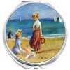 NewCharms Figures on The Beach Renoir Painting Compact with Mirrors