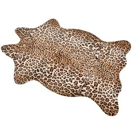 MACEVIA Leopard Rug Cheetah Print Rugs Western Decor for Living Room Bedroom Faux Animal Area Carpet Non-Slip 43.3" L x 29.5" W(3.6ft x 2.4ft)