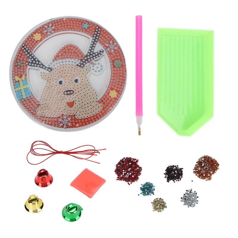 Rhinestone Painting Christmas Cute Elk Pendant DIY Relaxing Ornaments for