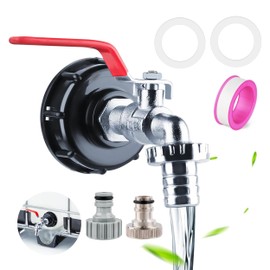 IBC Tank Accessories, IBC Tank Adapter, IBC Outlet Tap 3/4 Inch 1000 Litre Water Tank Accessories IBC Container Accessories for S60 x 6 Water Tank for Ibc Rainwater Tanks