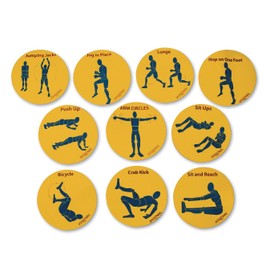 S&S Worldwide Teach 'n Train Fitness Spots (Set of 10)