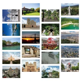 Dear Mapper - Tarjetas postales de paisaje de la ciudad de Honduras, paquete de 20 unidades/set de tarjetas postales de todo el mundo, tarjetas de felicitación para viajes en el mundo de negocios, para decoración de correo, regalo
