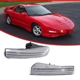 KENRTIR Clear Lens Front Bumper Corner Side Marker Parking Lights Housing Assembly for 1993 1994 1995 1996 1997 Pontiac Firebird Trans Am